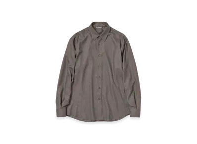 AURALEE Super Light Wool Shirt "Brown"