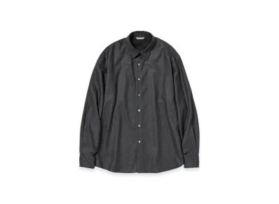 AURALEE Super Light Wool Shirt "Charcoal"