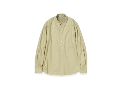 AURALEE Super Light Wool Shirt "Light Khaki"