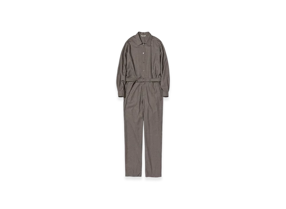 AURALEE Super Light Wool Jumpsuit "Brown"