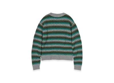 AURALEE Cashmere Jacquard Knit P/O "Grey Green"