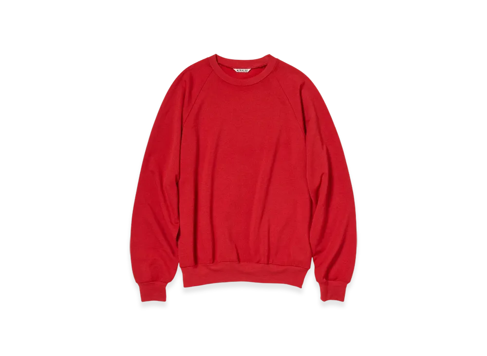 AURALEE Light Wool Sweat P/O "Red"