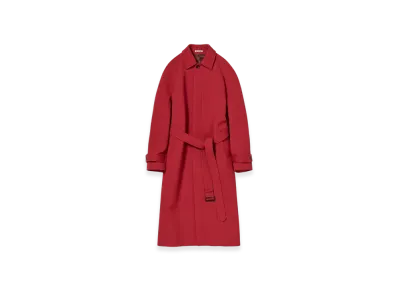 AURALEE Twisted Double Cloth Coat "Red"