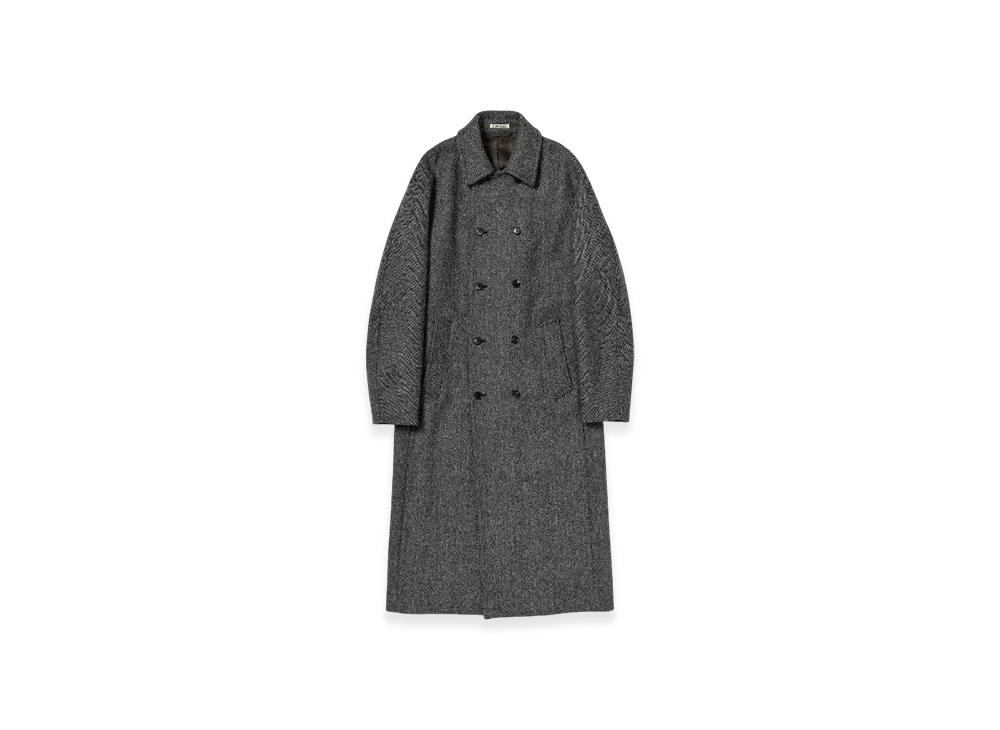 AURALEE Shetland Wool Double Cloth Coat "Grey"