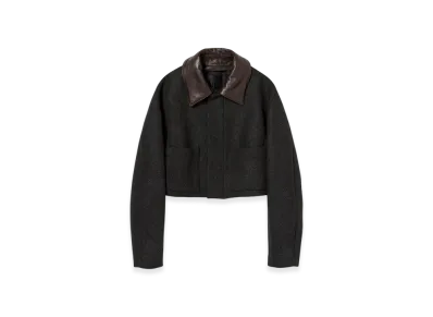 AURALEE Shetland Wool Double Cloth Blouson "Dark Charcoal"