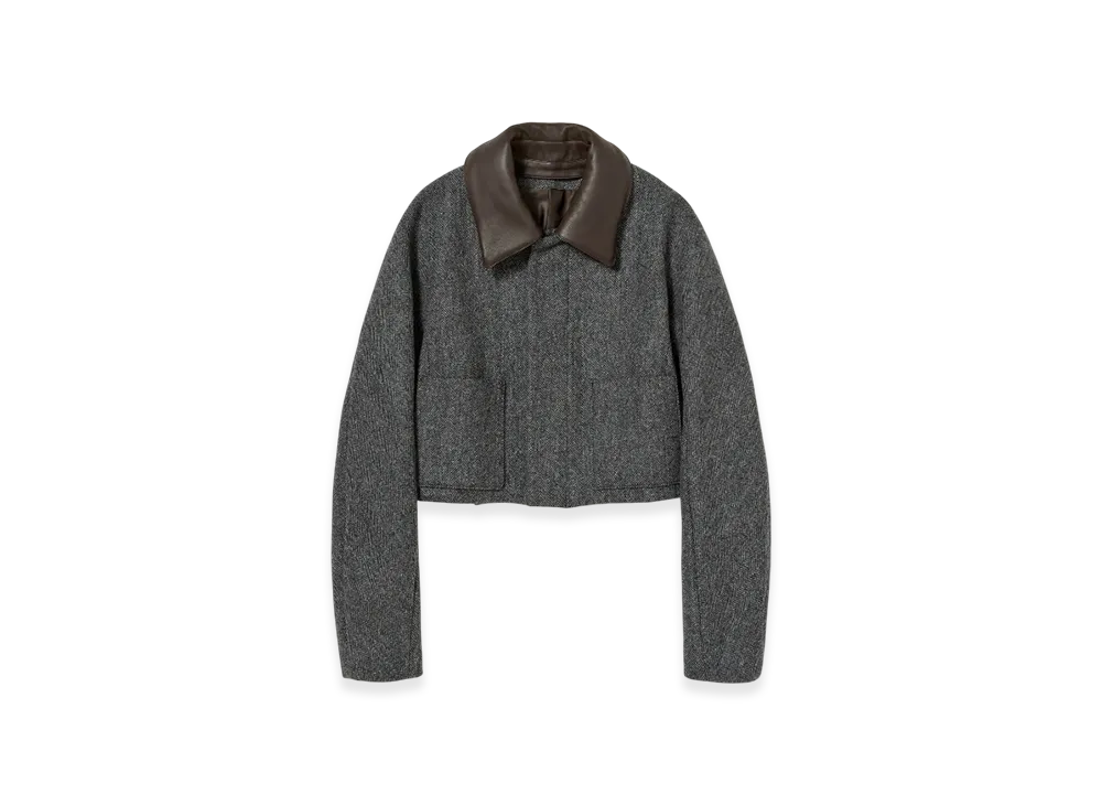 AURALEE Shetland Wool Double Cloth Blouson "Grey"