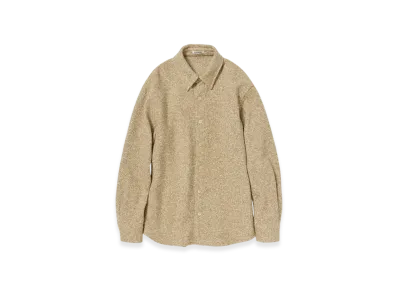 AURALEE Homespun Tweed Shirt Blouson "Camel Beige"