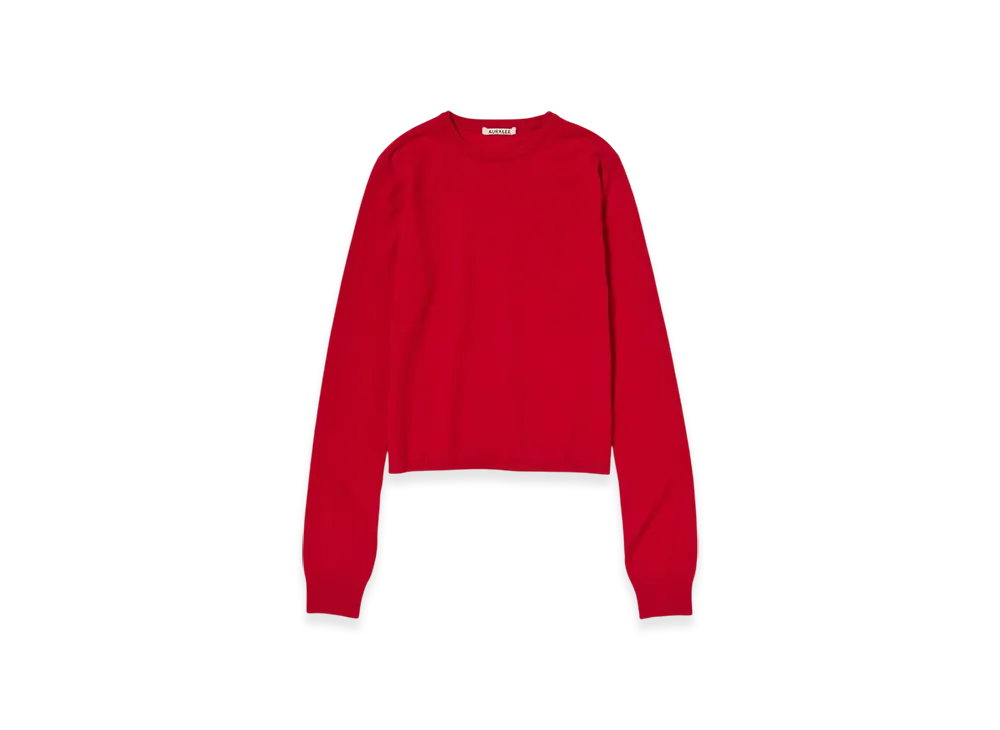 AURALEE High Twist Wool Knit P/O "Red"