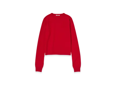 AURALEE High Twist Wool Knit P/O "Red"
