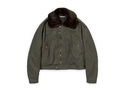 AURALEE Washed Finx Cotton Gabardine Flight Blouson "Deep Olive"