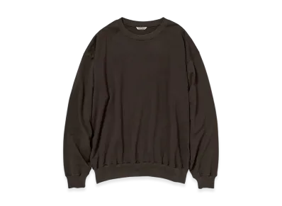AURALEE Super High Gauge Sweat P/O "Dark Brown"