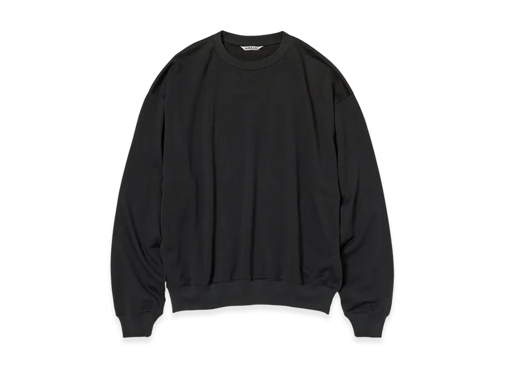 AURALEE Super High Gauge Sweat P/O "Ink Black"