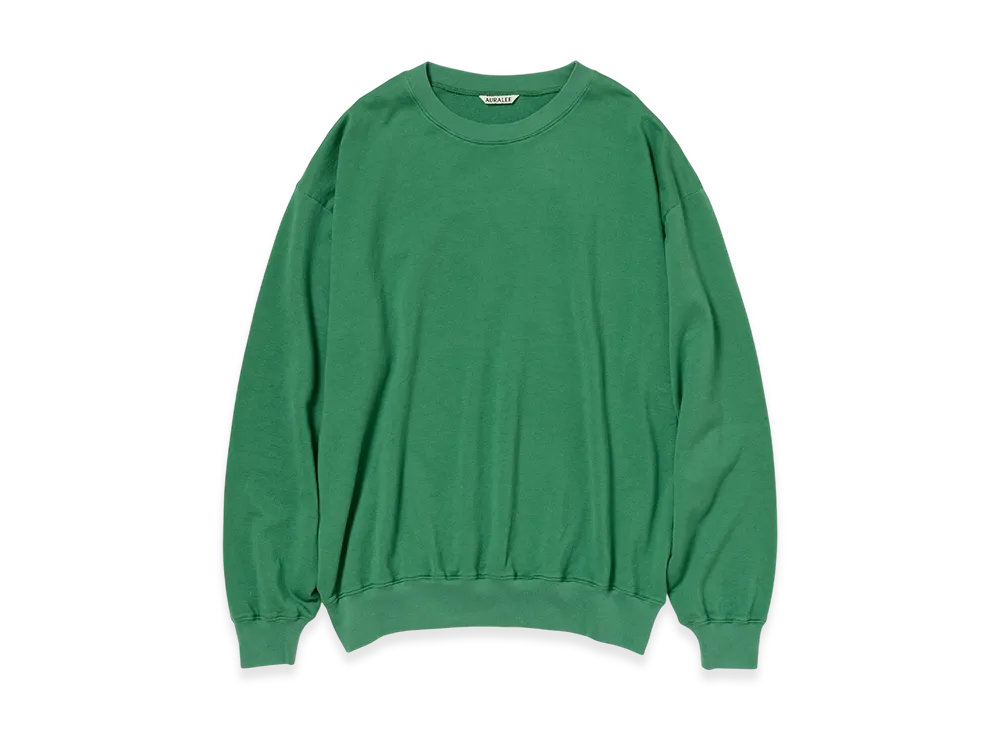 AURALEE Super High Gauge Sweat P/O "Green"