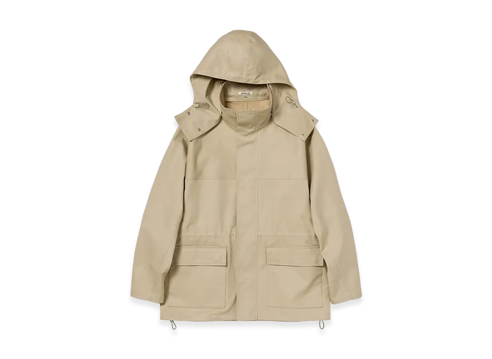 AURALEE High-Density Bonded Cotton Gabardine Blouson "Beige"