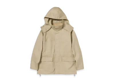 AURALEE High-Density Bonded Cotton Gabardine Blouson "Beige"