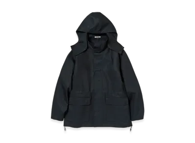 AURALEE High-Density Bonded Cotton Gabardine Blouson "Dark Navy"