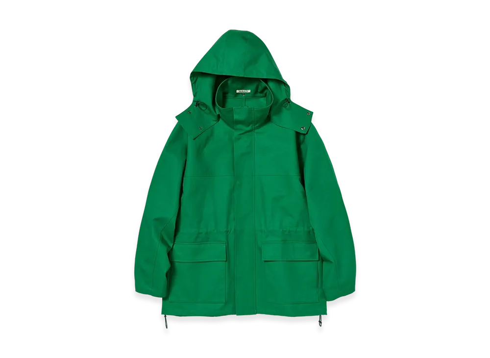 AURALEE High-Density Bonded Cotton Gabardine Blouson "Green"