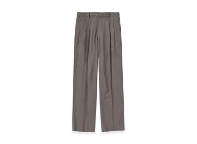 AURALEE Super Light Wool Two-Tuck Slacks "Top Brown"