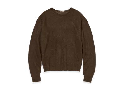 AURALEE Baby Suri Alpaca Sheer Knit P/O "Dark Brown"