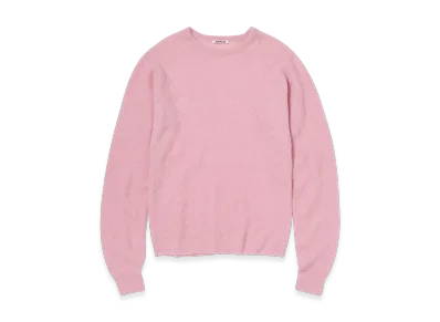 AURALEE Baby Suri Alpaca Sheer Knit P/O "Pink"