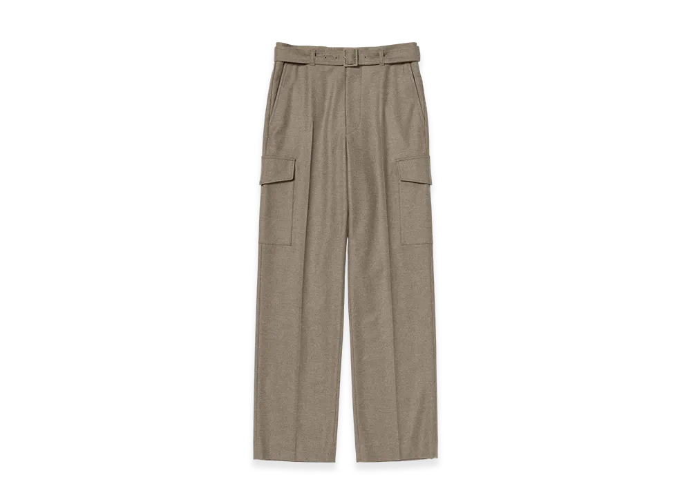 AURALEE Wool Fulling Flannel Cargo Slacks 