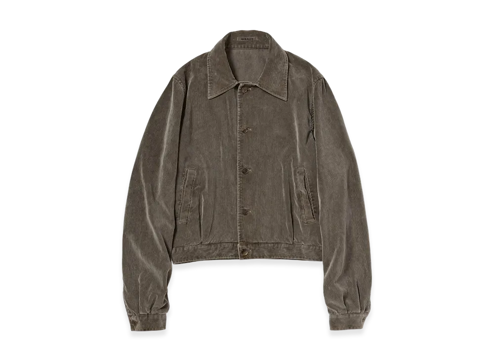 AURALEE Pigment Dyed Finx Cordurory Blouson "Olive Brown"