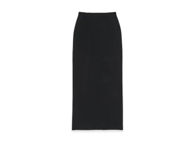 AURALEE Wool Stretch Double Face Knit Skirt "Black"