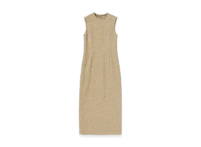 AURALEE Homespun Tweed Dress "Camel Beige"