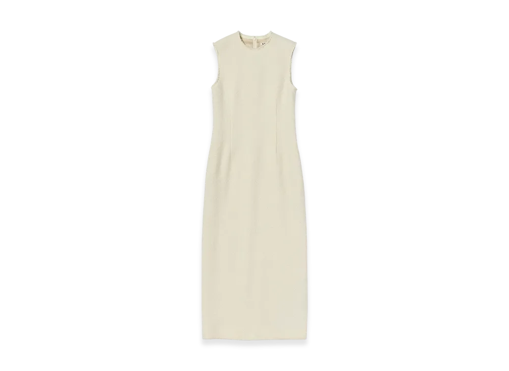 AURALEE Homespun Tweed Dress "Ivory White"