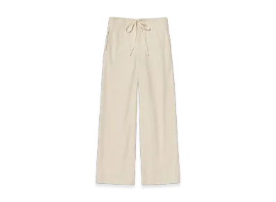 AURALEE Wool Fulling Flannel Drawstring Pants "Top Ivory"