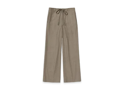 AURALEE Wool Fulling Flannel Drawstring Pants "Top Brown"
