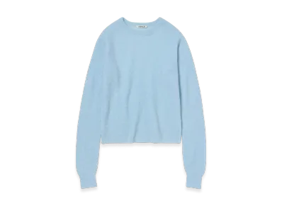 AURALEE Baby Suri Alpaca Sheer Knit P/O "Light Blue"