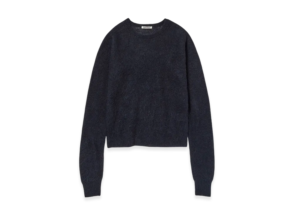 AURALEE Baby Suri Alpaca Sheer Knit P/O "Navy"