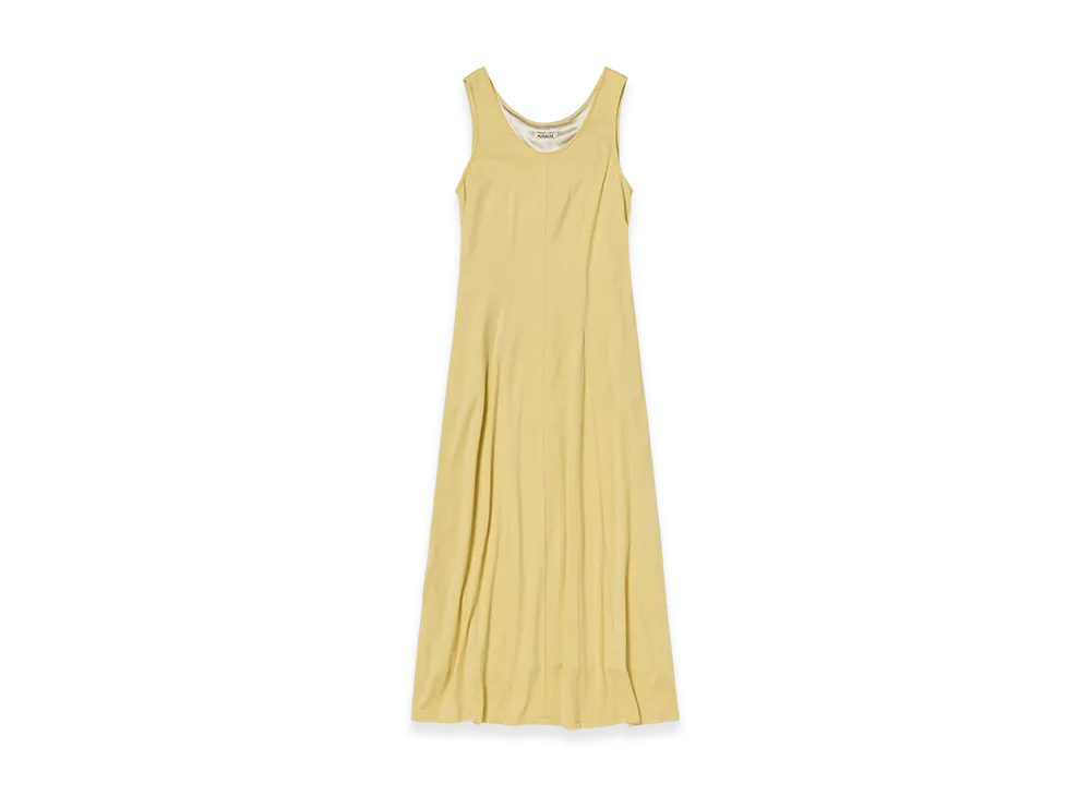 AURALEE Wool Soft Jersey Dress "Mustard Yellow"