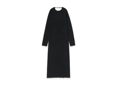 AURALEE Wool Stretch Double Face Knit Dress "Black"