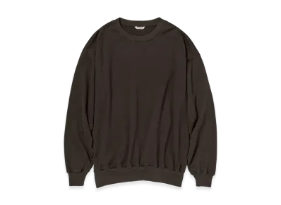 AURALEE Super High Gauge Sweat P/O "Dark Brown"