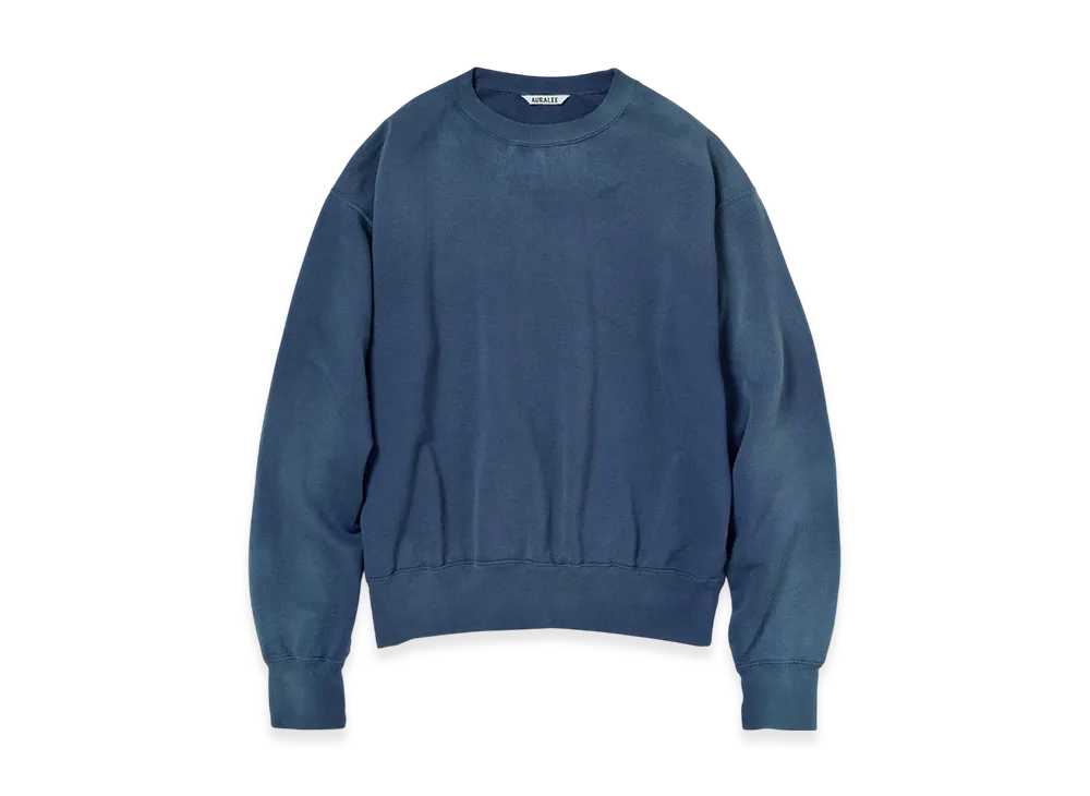AURALEE Product Dyed Pima Light Sweat P/O "Light Navy"