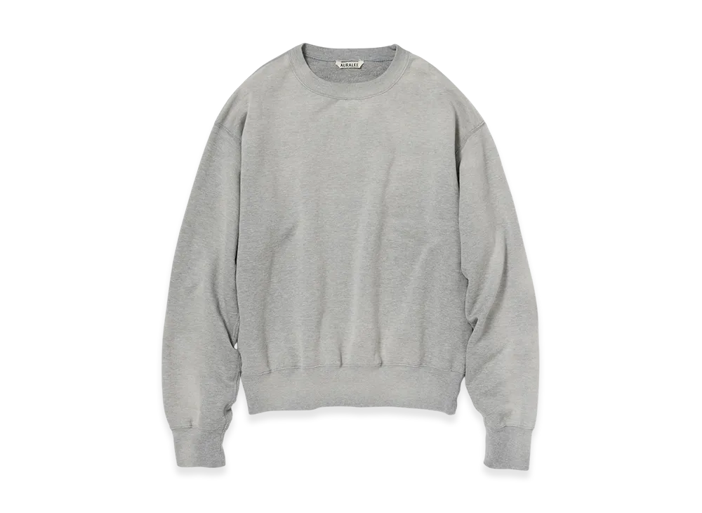 AURALEE Product Dyed Pima Light Sweat P/O "Top Gray"