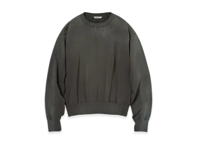 AURALEE Product Dyed Pima Light Sweat P/O "Ink Black"