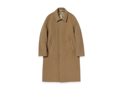 AURALEE Sponge Bonded Wide Wale Wool Soutien Collar Coat "Camel"