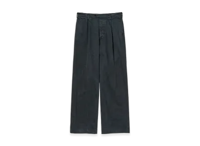 AURALEE Product Dyed Finx Chino One Tuck Pants "Black"