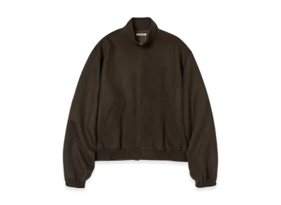 AURALEE Baby Camel Flannel Zip Blouson "Dark Brown"