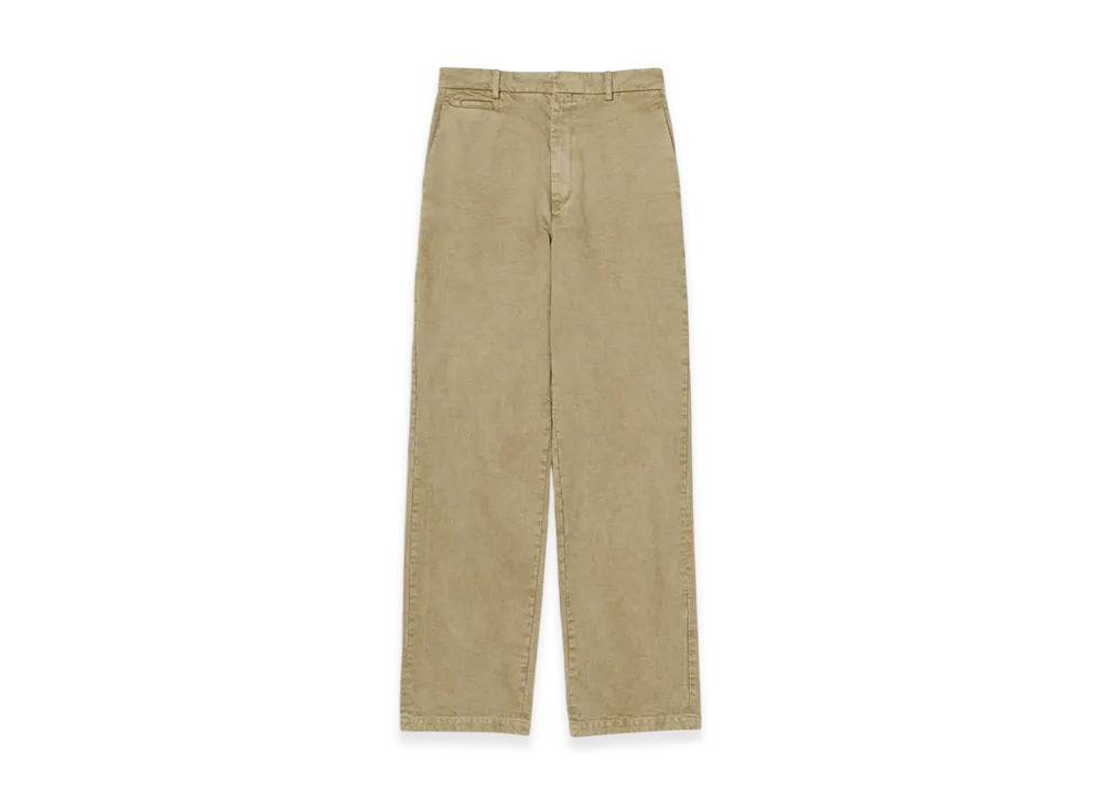 AURALEE Product Dyed Finx Chino Narrow Pants "Beige"