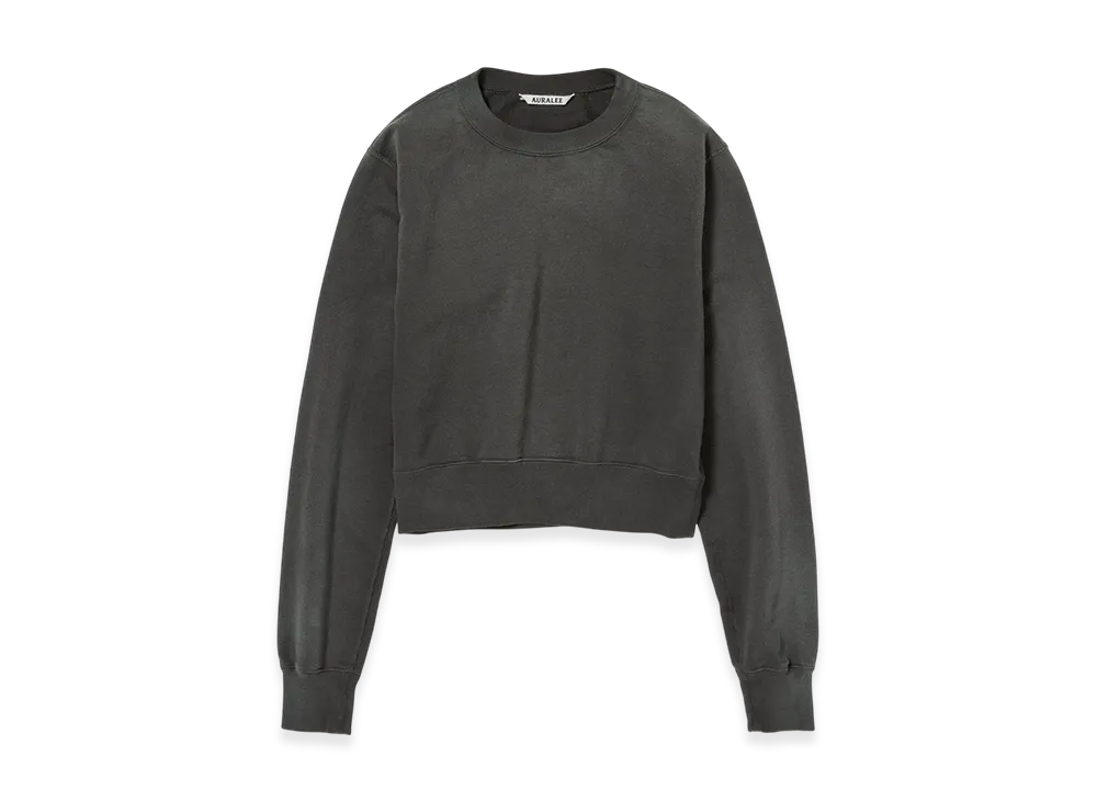 AURALEE Product Dyed Pima Light Sweat P/O "Ink Black"