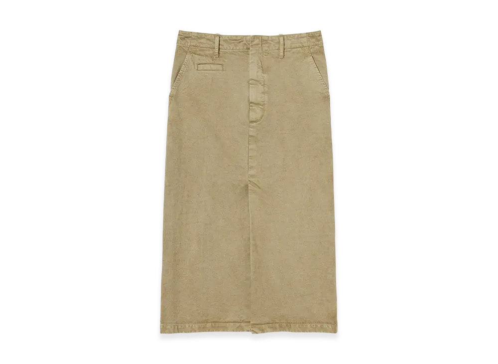 AURALEE Product Dyed Finx Chino Skirt "Beige"