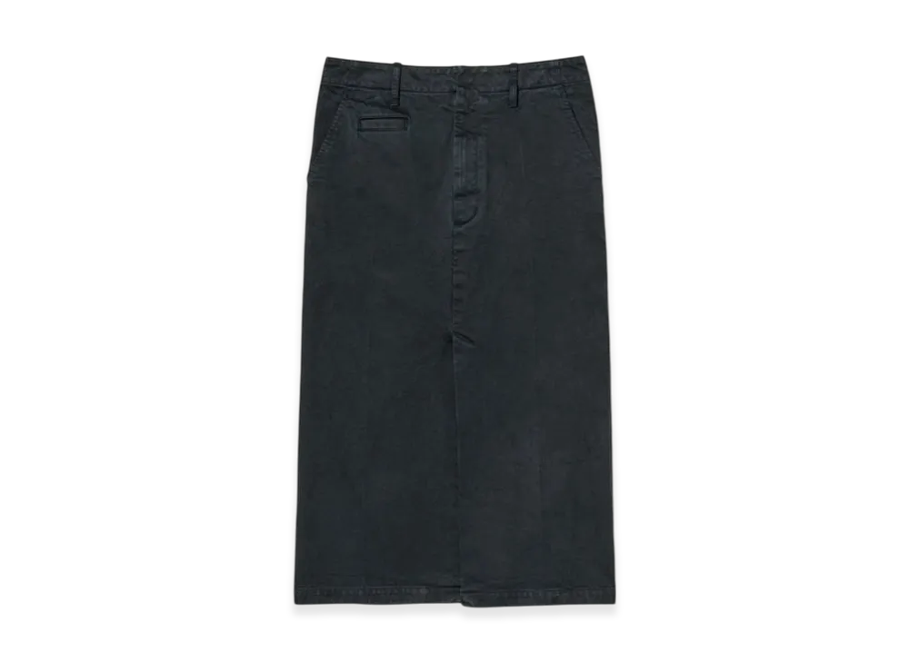 AURALEE Product Dyed Finx Chino Skirt "Black"