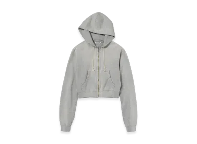 AURALEE Product Dyed Pima Light Sweat Zip Parka "Top Gray"