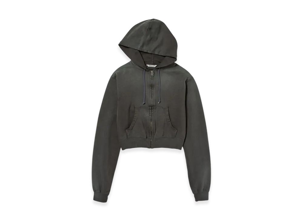 AURALEE Product Dyed Pima Light Sweat Zip Parka 