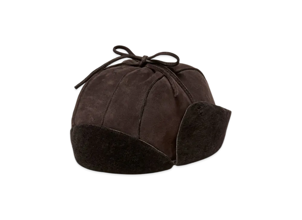 AURALEE Merino Mouton Cap "Dark Brown"