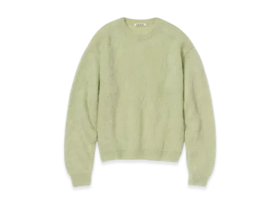 AURALEE Brushed Super Kid Mohair Knit P/O "Light Khaki"